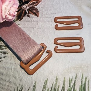 Stainless Steel 10-20mm Hook Pattern Bra Ring and Slider Sexy Underwear Accessories with Shoulder Strap Hook and Ring