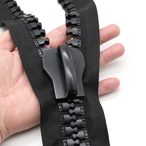 YYX Black Large Teeth Plastic Zipper #20 #30 Heavy Duty Resin Zipper for Jackets Boat Tent Eco-friendly Zipper