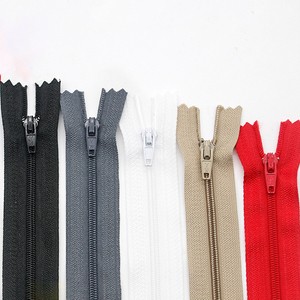 Eco-friendly Sewing Clothing Open End Zip Colorful Fabric Tape Nylon Invisible Zipper for Dressclothes