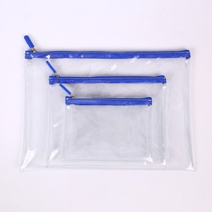 Waterproof Clear Transparent A4/A5/A6 PVC File Bag Sewed Poly Plastic Slider Zipper Envelope CNYIDO Custom Color Logo Filing