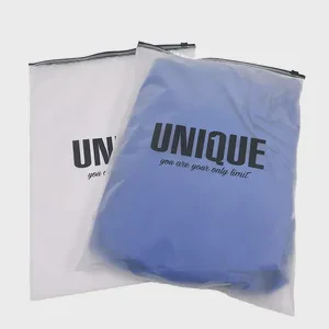 Customized Biodegradable PVC Slider Ziplock Clothing T-shirt Packaging PE Plastic Frosted Bags Logo Printing for Shoes Socks