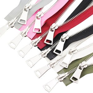 70/90cm Double-Headed Zinc Alloy Auto Lock Two-Way Zipper for DIY Handcraft Long Open Tail Accessories for Garment Jackets Coats