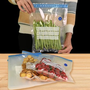 Freezable Mini Medium Large Best Slider Food and Freezer Seal Label Bag Plastic Vacuum Fresh-keep Zipper Bag for Vegetables Meat