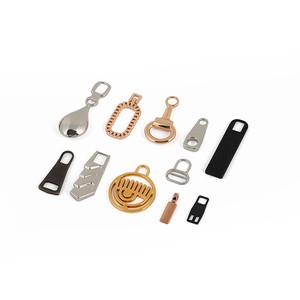 Custom Zip Puller Garment Metal Zipper Puller Slider Head Puller Zipper Custom Logo Bag Zipper