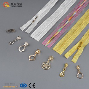 Manufacturers Fashion Sale 3#5# Nylon Tape Gold /silver Wire rainbow Zipper for Sportswear