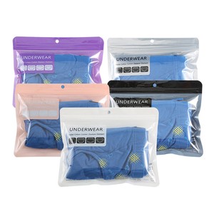 Customizable Women's/Men's Underwear Clothing Socks Packaging Bag Low MOQ Resealable PE Plastic Zipper Heat Seal Offset Printing