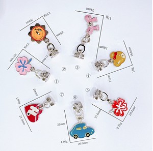 High Quality 5# 8# Golden Silver Colorful Luxury Plating Painting Zipper Sliders With Design logo Custom Zipper Slider