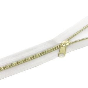 Rainbow Gradient 3# 5# Nylon Zippers Auto Lock Slider Long Chain Open-End Gold Silver Teeth Eco-Friendly Customizable Vacuum