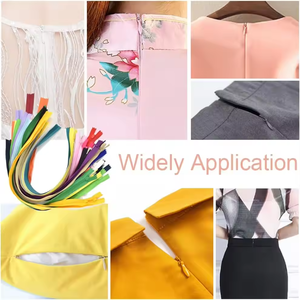Custom Length Strong Nylon Invisible Zippers Various Colors for Sewing Clothes Bags Shoes Garments Close-End Plastic Type
