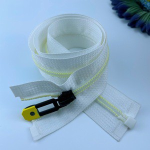 3M Full Zip Lace Polyester Long Chain Easy-Pull Slider Tape Recycled Nylon Zipper for Sewing Dresses Bags Garments Home Textiles