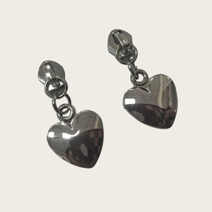 Elegant Heart Shape Metal Gold Zip Slider Puller for Handbags Bag Making Accessories-Zipper Puller