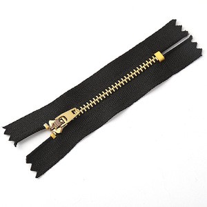 Custom 5# Metal Zipper 5 YG Jeans Brass Zipper with Closed End High Quality Zippers