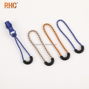 RHC Zipper Puller Durable 1.5cm Wide Floral Spotted Rope U-Shaped Pull Cord for Outdoor Jackets Gear in Stock