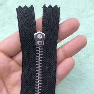Custom-Made 5# Nickel Metal CLOSED-END ZIPPER Smooth and Jamming-Free Copper Zippers