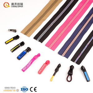 Fashion Custom 5# Nylon Electroplating Rainbow Gradient Bronze Teeth Long Chain Zipper for Sportswear