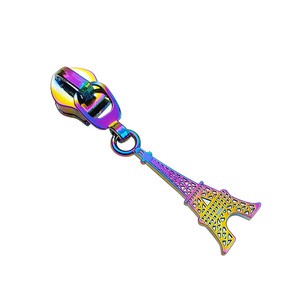 Creative Non-lock Metal Zipper Head for Bag Zipper Puller Custom Rainbow Zipper Slider