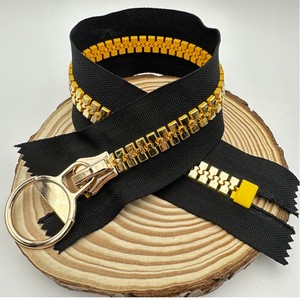 High Quality Metal Zipper 15# Open End Big Size Brass Zipper Close End #20 #30 Metal Zipper for Garment