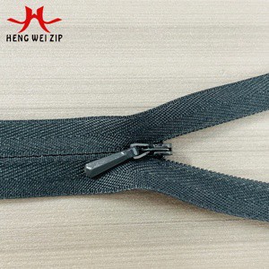 Support Customized logo 3# Invisible Nylon Zipper in Black and White Conceal Zipper for Wedding Dresses and Home Textiles