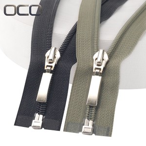 OCO Factory Custom Separating Zipper 5# Nylon Zipper Open-end Self-locking Zipper for Clothing Coat