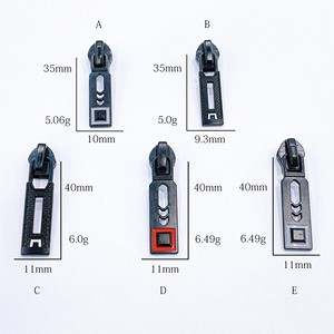 CHENQI High Quality Multiple Styles Custom 3#5#8# Black Nickel Golden Zipper Puller Plating Zipper Slider Head for Bags