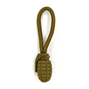 Wholesale Luxury Silicone Zipper Pull Tab Military Green Plastic Zipper Pull for Backpack Clothing Handbag-Versatile Usage
