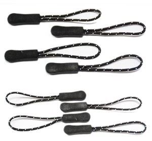 Wholesale 1000pcs 5# Black TPU Logo Zipper Puller Resin Zipper for Clothing Decoration Garments