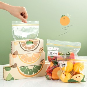 Self-Seal Plastic Bag with Slider Zipper for Fresh-Keeping Refrigerator Food Packaging for Chewing Gum Milk Jelly