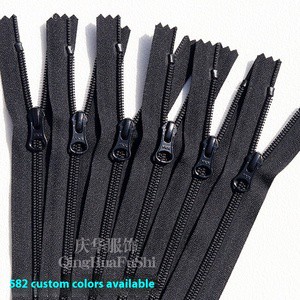 YKK5 Black Nylon Closed Tail Zipper with Fine Teeth Eco-Friendly Plastic Material for School Uniform Sports Trouser Dress Pocket