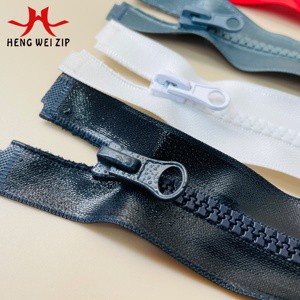HW 60cm Two Way OEKO-TEX Eco-friendly Premium Zipper #5 Vislon Zipper Double Open Tail Waterproof TPU Resin Zipper