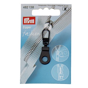 Prym 482138 Matt Black Fashion Garment Zipper Puller Eyelet for Clothing, Bags