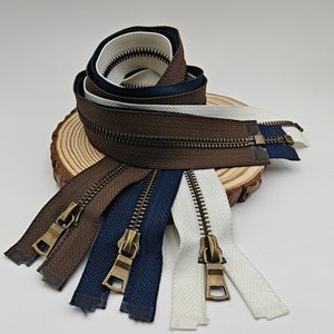 DIY Sewing Garment Zip Accessories Bronze Teeth Alloy Zipper for Handbag Jacket Single Open End Copper Zippers