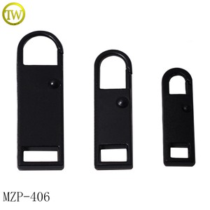 Custom Made Luggage Metal Zipper Slider Tags Matte Black HandBags Hardware Zipper Type Alloy Purse Accessory Metal Zipper Pulls