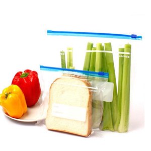 Food Grade LDPE Reclosable Freezer Shrink Slider Bags with Gravure Printing Moisture Proof for Food Storage