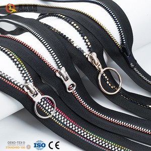 New Design Zipper Manufacture Fancy 3# 5# 8# 10# Closed Open End Colorful Plastic Resin Zipper for Clothes