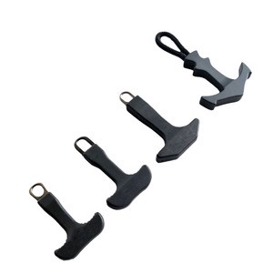 Custom T-shaped Heavy-Duty TPU Pull Head Metal Zipper Puller for Insulated Ice Bags and Waterproof Bags