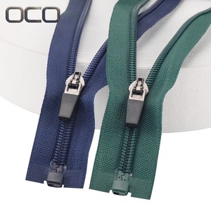 OCO Factory Custom Nylon Separating Zipper 5# Zipper Open-end Jacket Zipper for Clothing Accessories