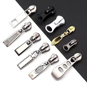 Wholesale Zinc Alloy Metal Zipper Puller Custom Engraved Logo and Embossed Head with Lock Zipper Sliders From Manufacturer