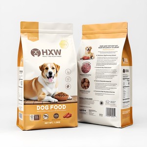 Custom Printed 1Kg 2Kg 5Kg 10Kg Flat Bottom Aluminum Foil Slider Zipper Reusable Big Gusset Pet Treat Zippered Cat Dog Food Bag