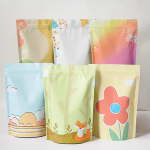 Custom Printing Plastic Mylar Bags Smell Proof Stand up Pouch Zipper Lock Plastic Bags With Window