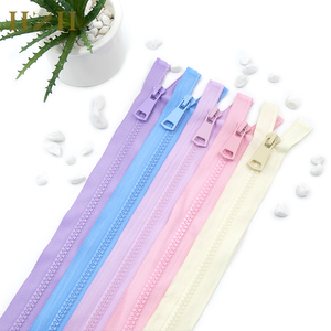 High Quality 5# Zipper Garment Accessories Plastic Zip for Clothes Automatic Lock Double Open Tail Resin Zipper Slider