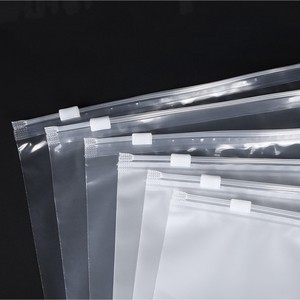 Slider Seal Repeated Use Waterproof Plastic Frosted clear Zipper Bag with air Vent