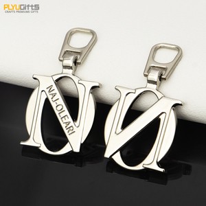 New Design Luxury Star Letter Zipper Slider Custom 5# Logo Engraved Bright Silver Zinc Alloy Zipper Puller for Handbag