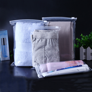 Custom Moisture Proof Embossing Clothing Packaging Bag Logo Printed Frosted Plastic Ziplock Garment & Shoes Socks Shipping Bag