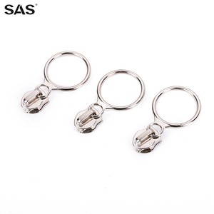 SAS Custom High Quality Round O Ring Zipper Puller Metal Zipper Slider in Round Ring Shape