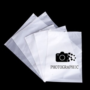 Custom Design Frosted Plastic Slider Zip Lock Bag Custom Logo T-shirt Shoes Matte Translucent Zipper Bag for Packing