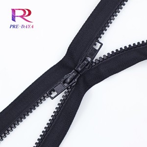 5# Plastic Zipper Black Bag Chain Autolock Zipper Slider Two Way Open Zipper