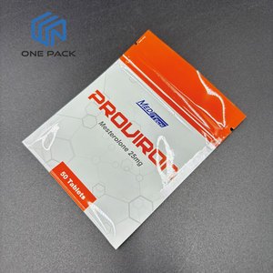 Digital Print Custom Child Proof Zipper Pouch Three Side Seal Medicine for 50 Tablets Pouches with Glossy Package