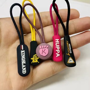 Custom Rubber Zipper Puller, Silicone Soft PVC Zipper Pull for Clothing