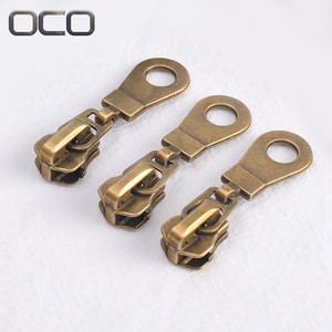 Custom Logo 3# 5# 7#Metal Zipper Puller Slider Zip Head Non Lock Zipper Slider for Clothing