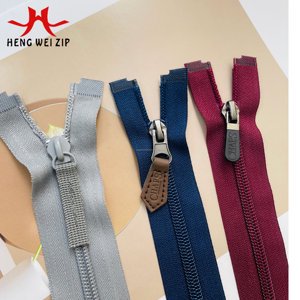 Customized 80cm OPEN END NO 7 Nylon Zipper 5 Excellent Zipper Leather Puller Fabric